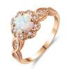 Alessandra Four-Claw Opal Ring