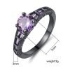 Claudia Black Gold Purple Zircon Ring - Image 6