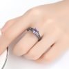Claudia Black Gold Purple Zircon Ring - Image 7