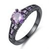 Claudia Black Gold Purple Zircon Ring