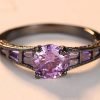 Claudia Black Gold Purple Zircon Ring - Image 9