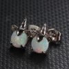 Terina White Opal Stud Earrings - Image 2