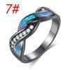 Chiara Black Gold Opal Ripple Ring - Image 5