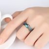 Chiara Black Gold Opal Ripple Ring - Image 6
