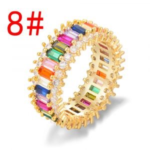 Clarisse Sunflower Multi-Diamond Ring - Fancy Gold Diamond 8#