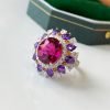 Zeppelin Amethyst Red Tourmaline Open Ring - Image 5
