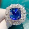 Huckleberry Natural Sugar Tower Sapphire  Open Ring - Image 3