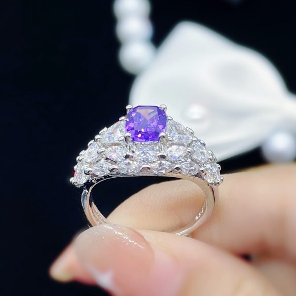 Jax Deep Purple Zircon Open Ring - Image 3