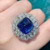 Huckleberry Natural Sugar Tower Sapphire  Open Ring - Image 4