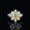 Liberty Citrine Flower-Shaped Open Ring