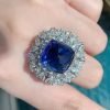 Huckleberry Natural Sugar Tower Sapphire  Open Ring - Image 5