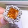 Ama Orange Citrine Open Ring