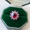 Zeppelin Amethyst Red Tourmaline Open Ring
