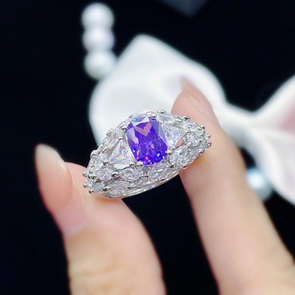 Jax Deep Purple Zircon Open Ring