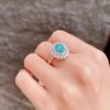 Abcde Paraiba Full Diamond Open Ring - Image 4