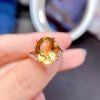 June Golden zircon simulation citrine temperament open ring - Image 5