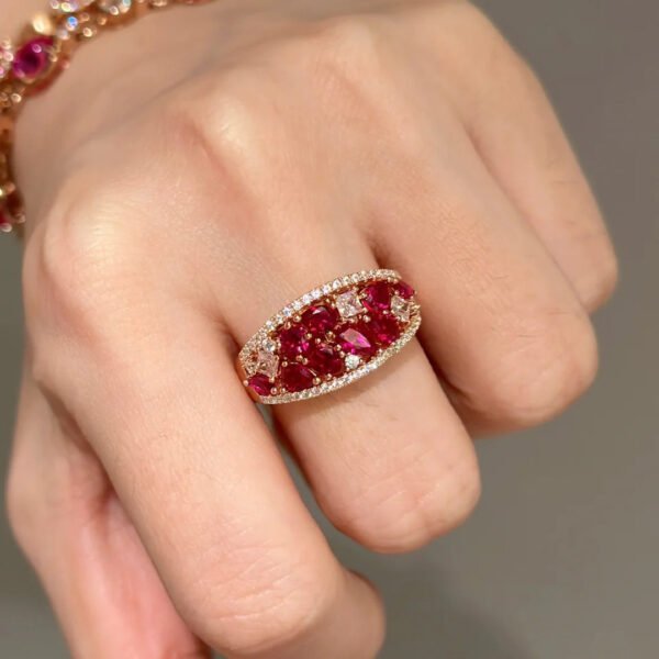 Aviana red corundum ring